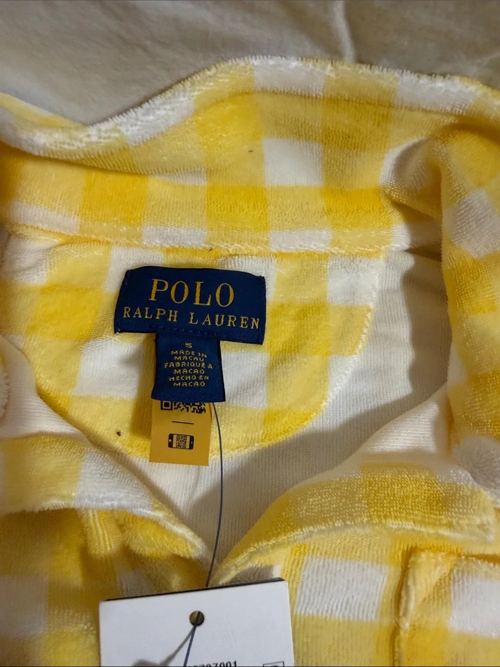 Ralph Lauren Yellow & White Gingham Polo Short Set